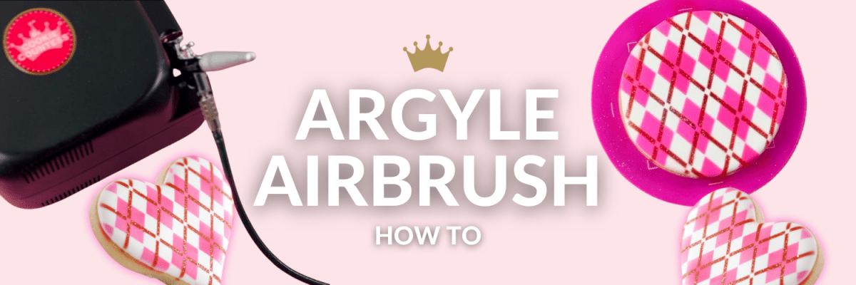 How to Create an Argyle Pattern with Stencils and Airbrush - The Cookie Countess
