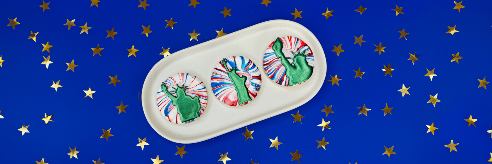 fourth of july dipped cookies