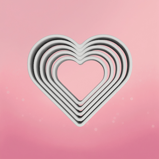 5 pc Heart Cookie Cutter Set - The Cookie Countess