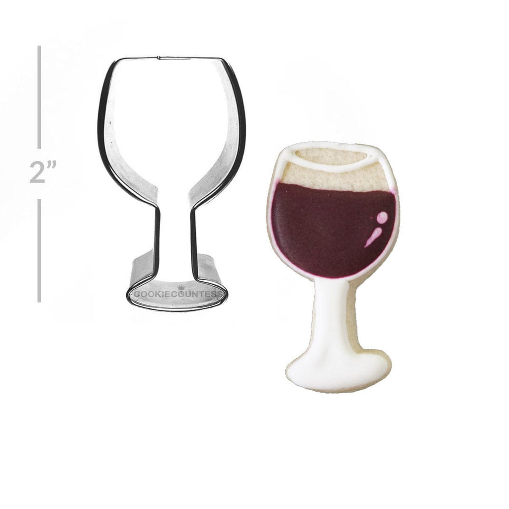 Mini Wine Glass 2 Cookie Cutter — The Cookie Countess