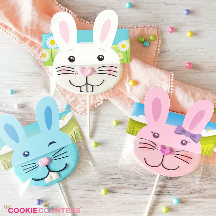 The Joyful Bunny Cookie Cutter Easter Cookie Cutter & Fondant Cutter  Designed by Melissa Joy Fanciful Cookies - **Sketches to Print Below**