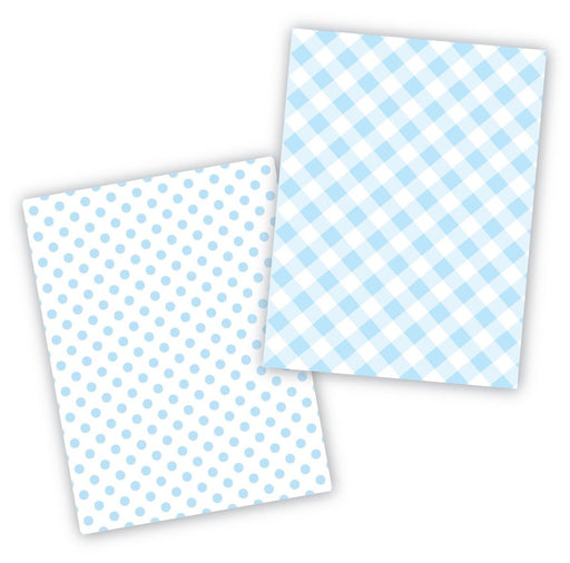 Baby Blue Cookie Backer - Food Safe, Double Sided 3.75" x 5" - The Cookie Countess