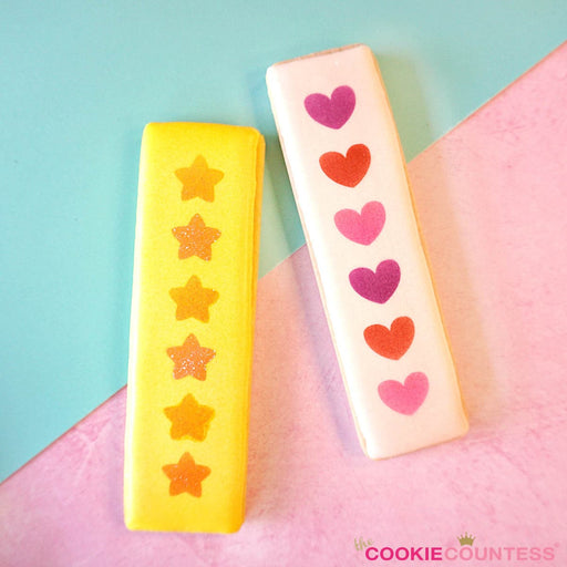 Cookie Stick Stencil - Stars and Hearts - The Cookie Countess