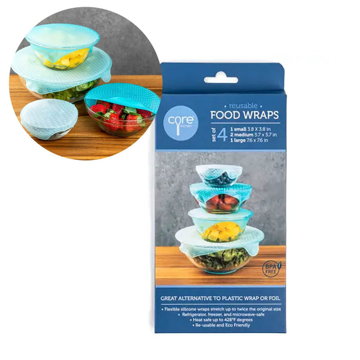 Wrapables Reusable Silicone Suction Bowl Lids, Food Storage Covers
