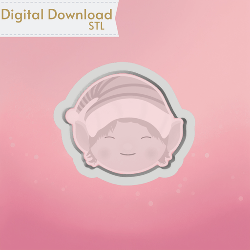 Cute Elf Cookie Cutter STL - The Cookie Countess