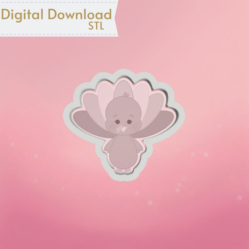 Cute Turkey Cookie Cutter STL - The Cookie Countess