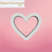 Deep V Heart Cookie Cutter STL - The Cookie Countess