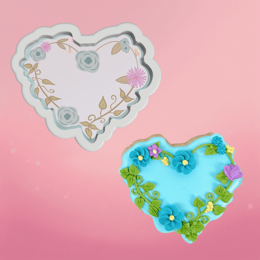 Floral Heart Cookie Cutter - The Cookie Countess