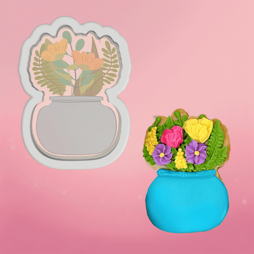 Flower Vase Cookie Cutter - The Cookie Countess