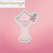 Gingerbread Man Martini Cookie Cutter STL - The Cookie Countess