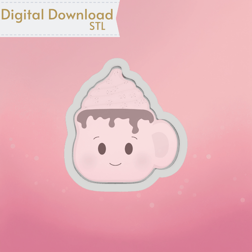 Hot Cocoa Mug Cookie Cutter STL - The Cookie Countess