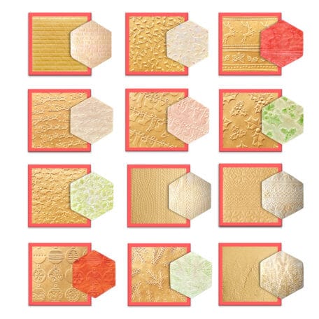 Rainbow 3D Embossed/textured Parchment Squares 4x4 Inch 