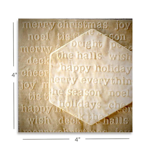 Intricut Edibles Parchment Paper Parchment Texture Sheets - Christmas Text