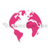 Large Globe 3.5" Stencil - The Cookie Countess