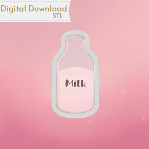 Milk Bottle Cookie Cutter STL - The Cookie Countess