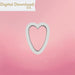 Mini Tall Heart Cookie Cutter STL - The Cookie Countess