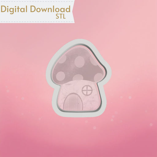 Mushroom House Cookie Cutter STL - The Cookie Countess