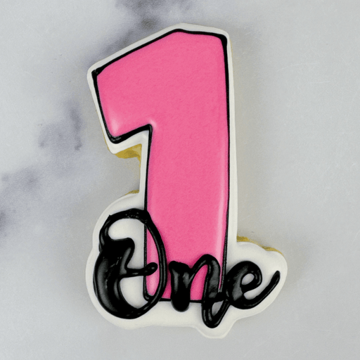 Number and Script One Cookie Cutter - The Cookie Countess