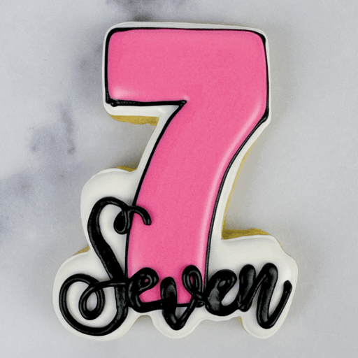 Number and Script Seven Cookie Cutter - The Cookie Countess