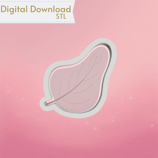 Pear Leaf Cookie Cutter STL - The Cookie Countess