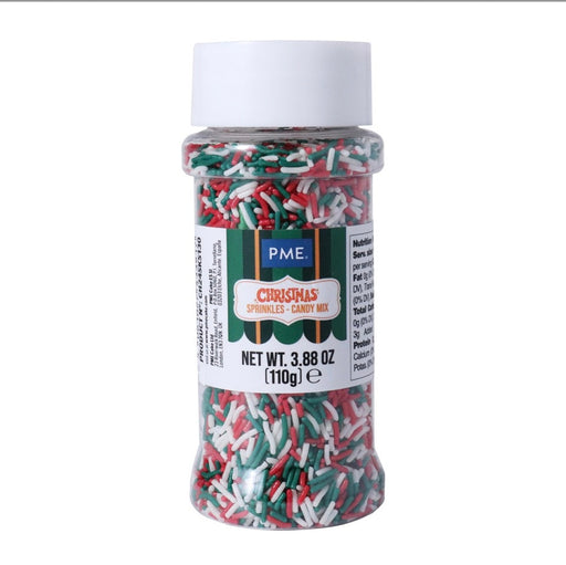 PME Sprinkles Christmas Sprinkles - Candy Cane Mix  ( 3.8oz)