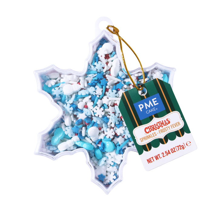 PME Sprinkles Frosty Fever Snowflake Sprinkle Ornament