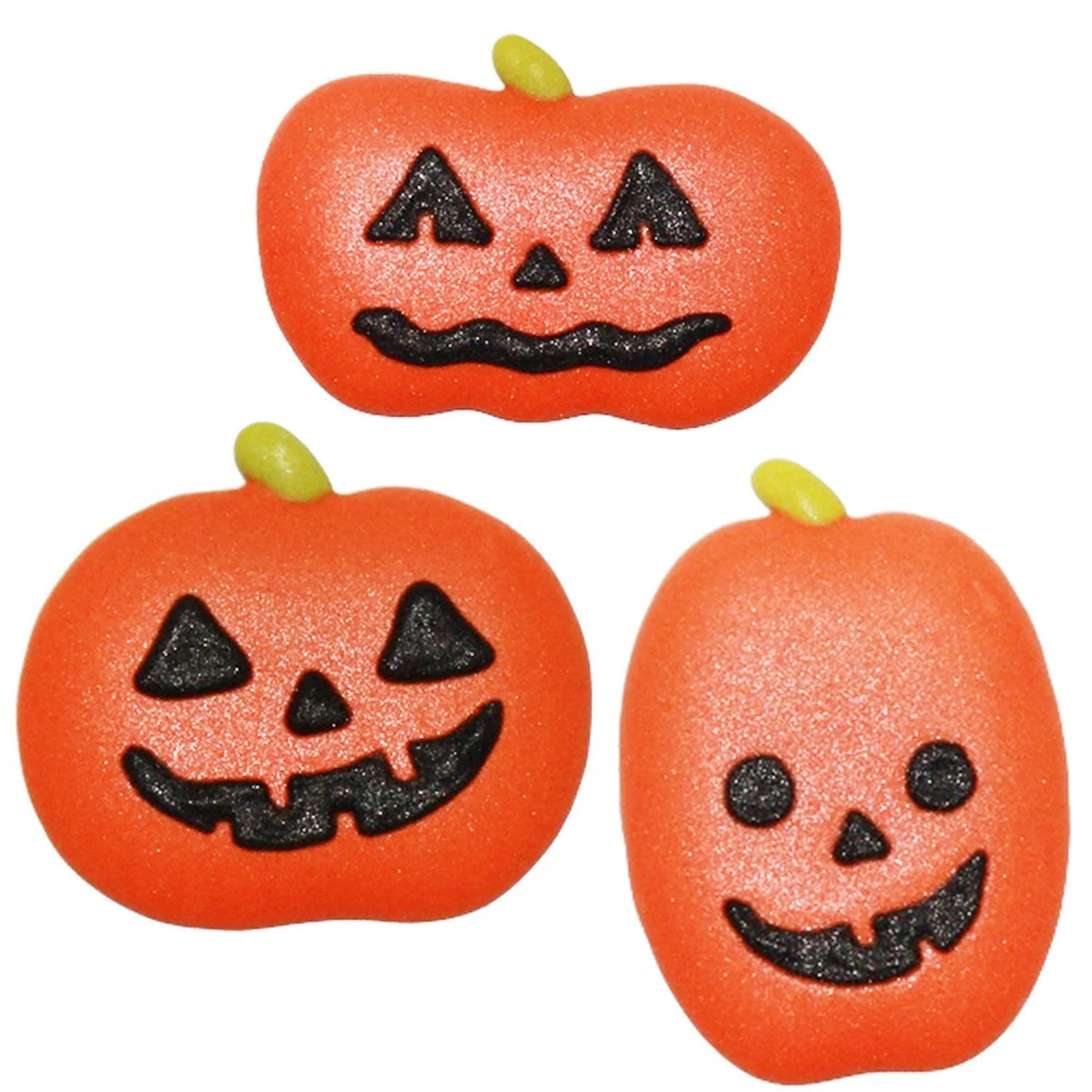 Jack O' Lantern Pumpkins Royal Icing toppers ( 18pc) — The Cookie Countess