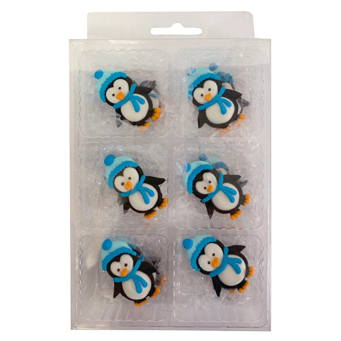 Sweet Elite Sugar Decorations Large Penguin Royal Icing transfers ( 12pc)