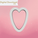 Tall Heart Cookie Cutter STL - The Cookie Countess