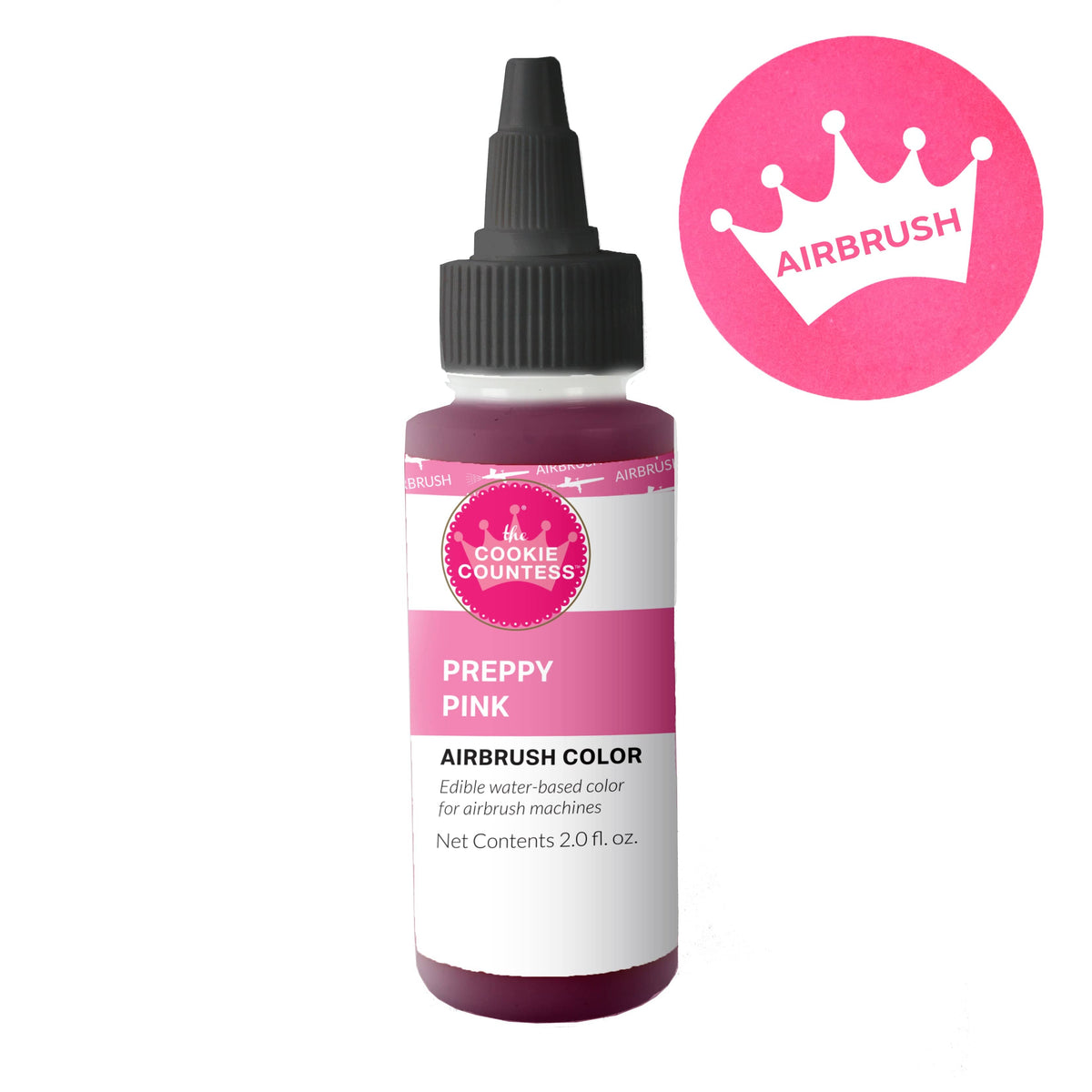 Cookie Countess - Preppy Pink edible airbrush color 2oz — The