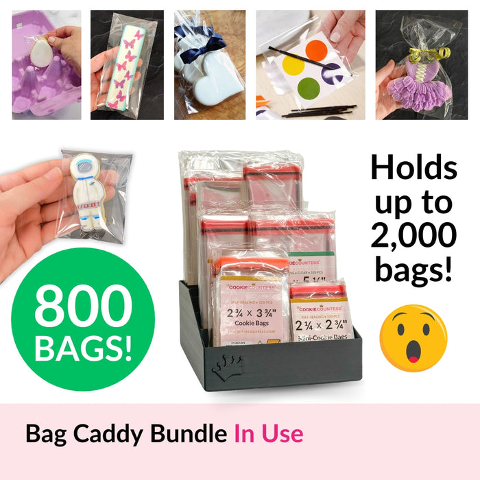 The Cookie Countess BFCM Black Friday 2024 Bundle: Bag Caddy with 800 Bags