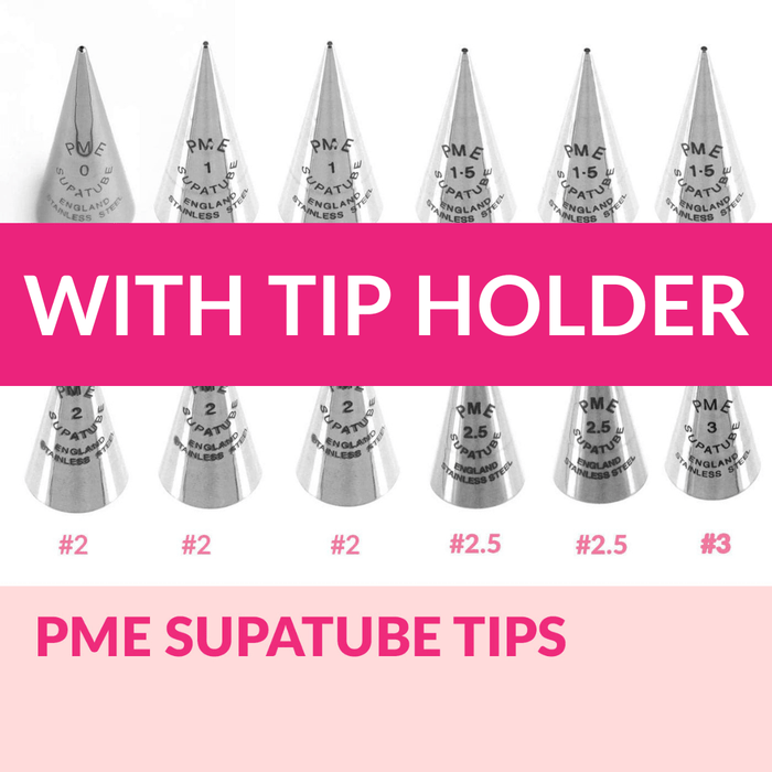 The Cookie Countess BFCM Bundle- PME Supatube Tips +Wall Mounted Tip Holder Option Bundle: PME Supatube:PME Tips