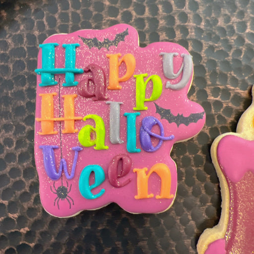 The Cookie Countess Cookie Cutter Batty Happy Halloween Plaque Cookie Cutter