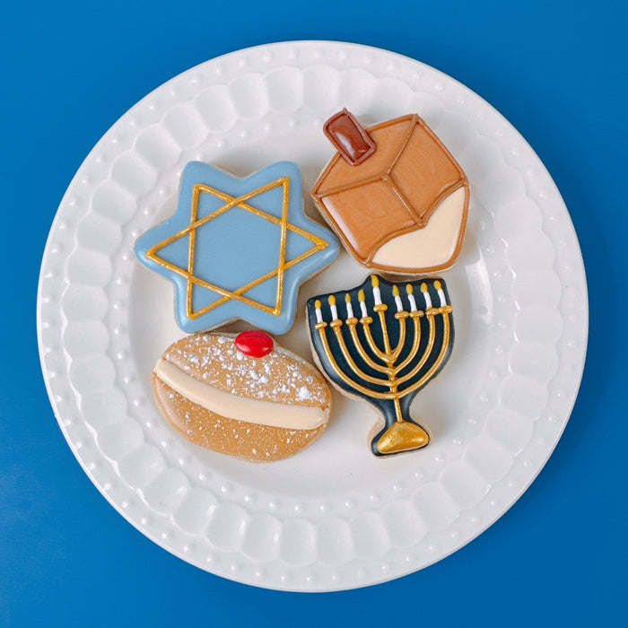 The Cookie Countess Cookie Cutter Hanukkah Set of 4 MINI Cookie Cutters