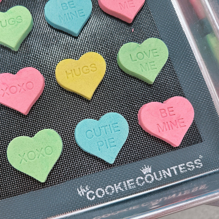 The Cookie Countess Cookie Cutter Mini Conversation Heart Cookie Cutter and Stamps