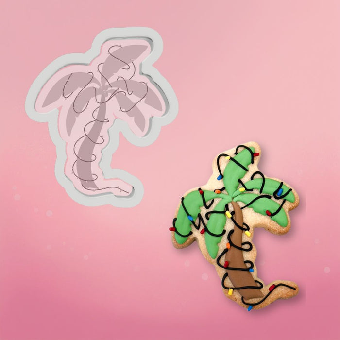 The Cookie Countess Cookie Cutter Palm Tree with Lights Cookie Cutter