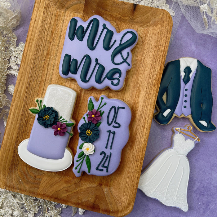 The Cookie Countess Cookie Cutter Wedding Floral Plaque Cookie Cutter