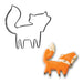 The Cookie Countess Cookie Cutter Woodland Cute Fox Cookie Cutter