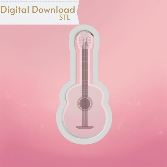 The Cookie Countess Digital Art Download Acoustic Guitar Cookie Cutter STL