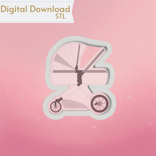 The Cookie Countess Digital Art Download Baby Carriage Cookie Cutter STL