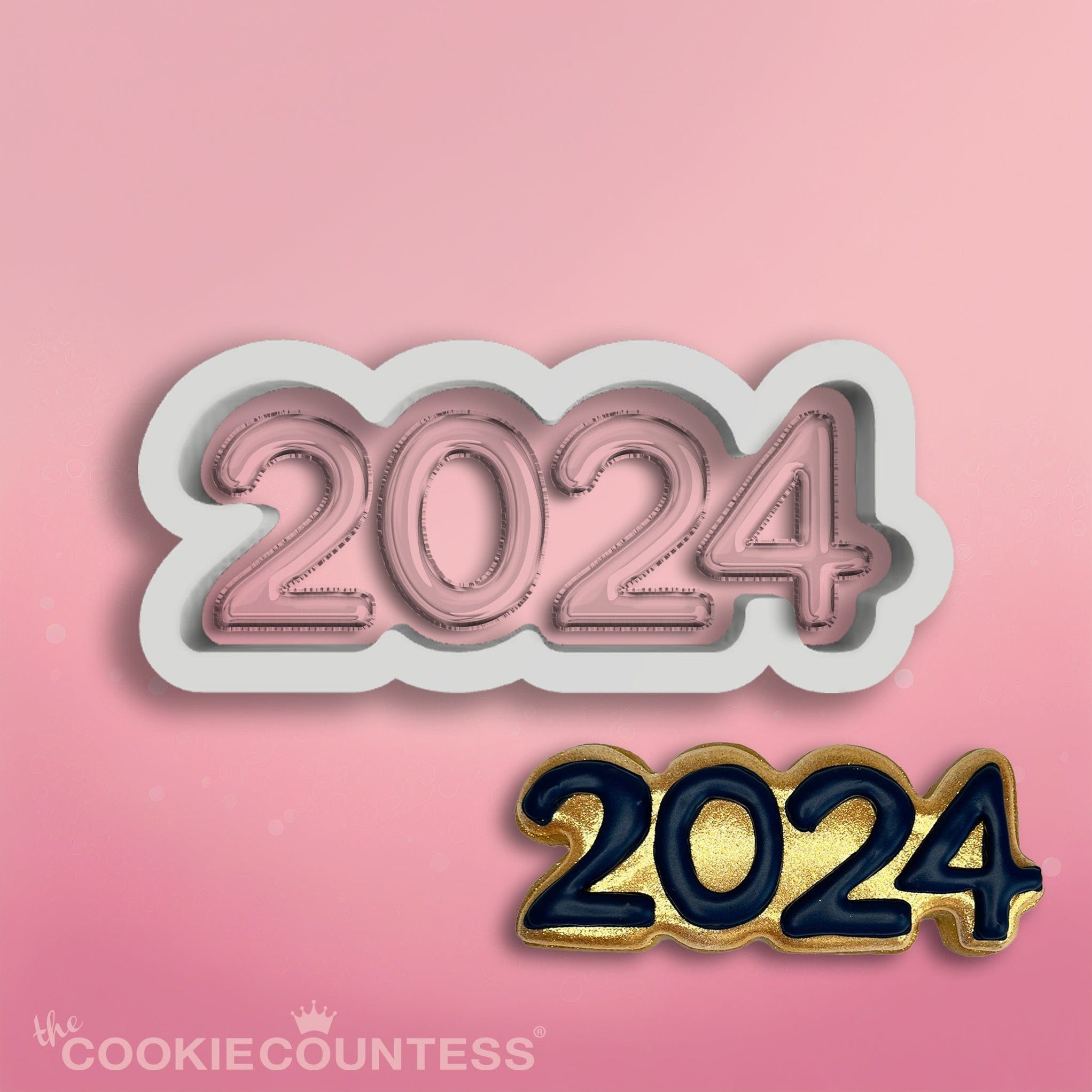 Balloon Numbers 2024 Cookie Cutter STL — The Cookie Countess