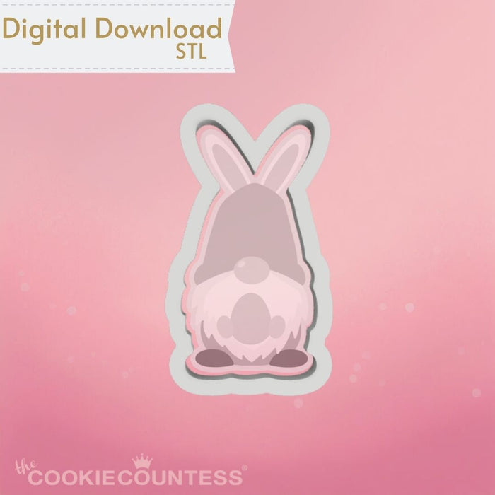 The Cookie Countess Digital Art Download Bunny Gnome Cookie Cutter STL