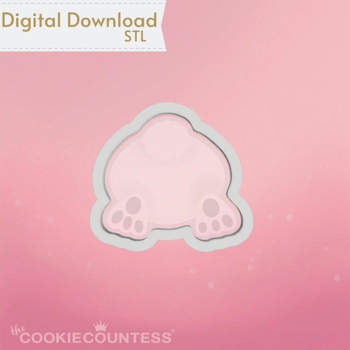 The Cookie Countess Digital Art Download Bunny Tail Cookie Cutter STL