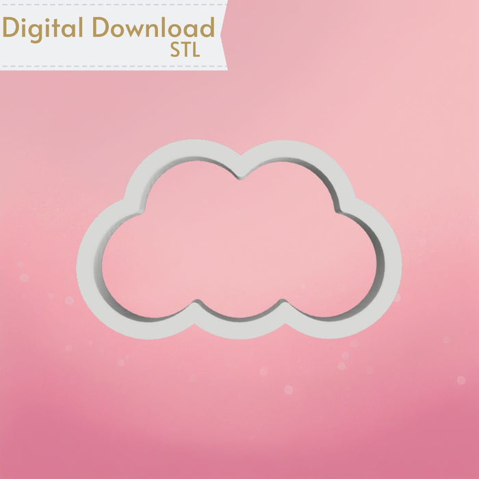 The Cookie Countess Digital Art Download Chunky Cloud Cookie Cutter STL