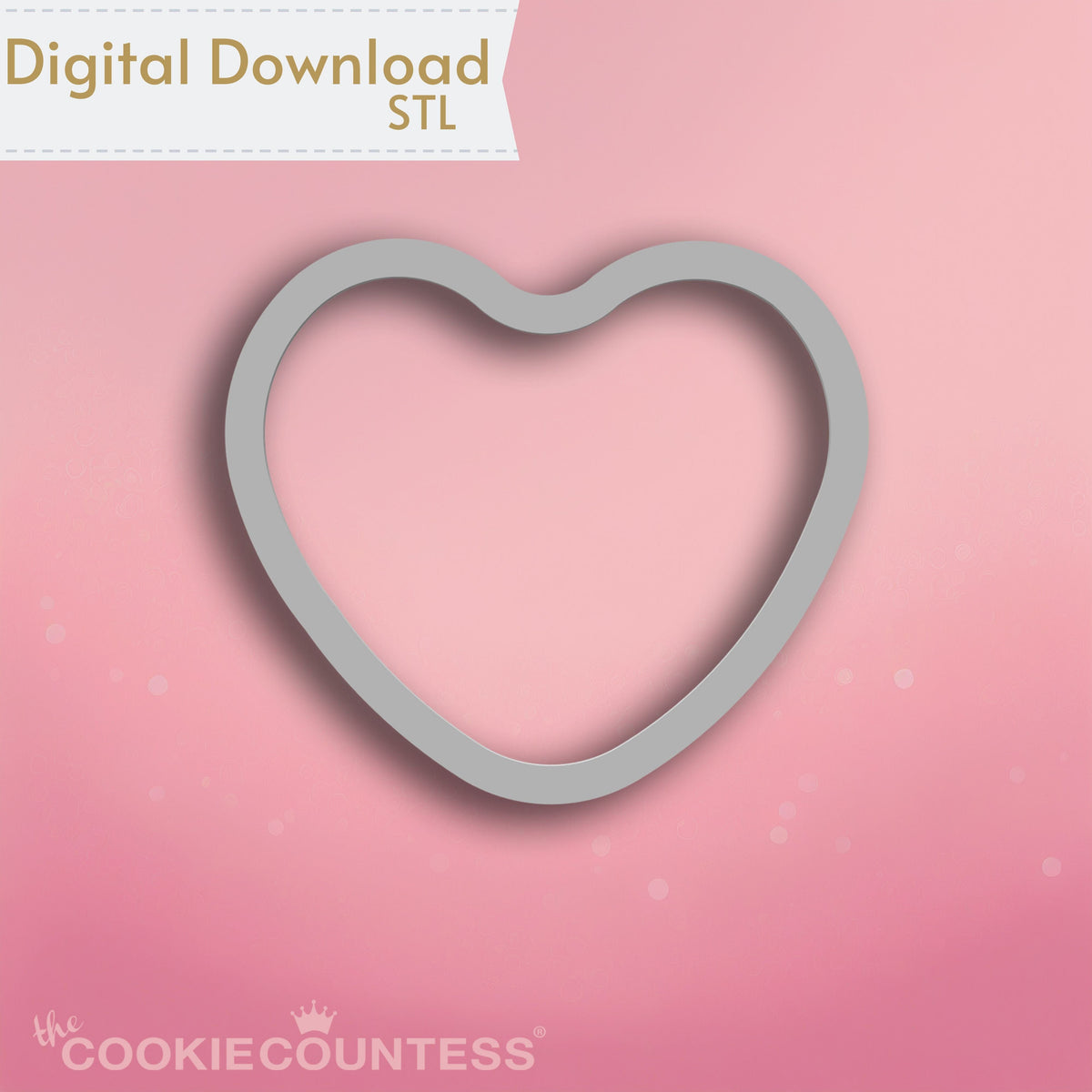 Conversation Heart Cookie Cutter STL — The Cookie Countess