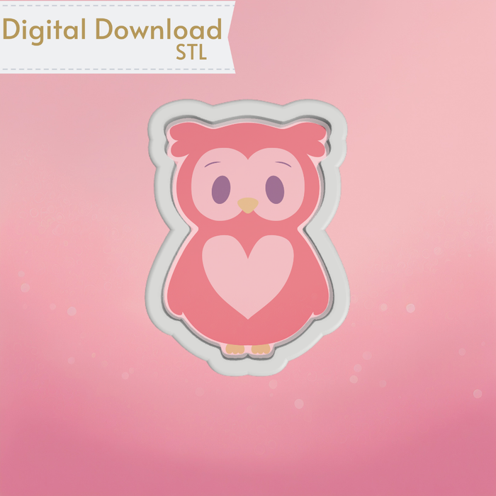 The Cookie Countess Digital Art Download Cute Owl Cookie Cutter STL