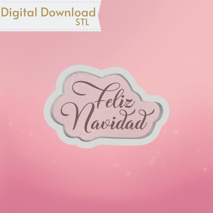 The Cookie Countess Digital Art Download Feliz Navidad Cookie Cutter STL