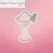 The Cookie Countess Digital Art Download Gingerbread Man Martini Cookie Cutter STL