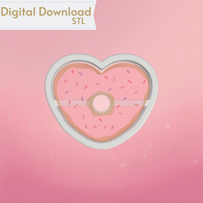 The Cookie Countess Digital Art Download Heart Donut Cookie Cutter STL