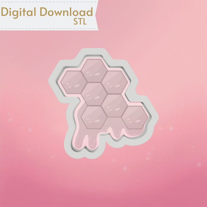 The Cookie Countess Digital Art Download Honeycomb Cookie Cutter STL